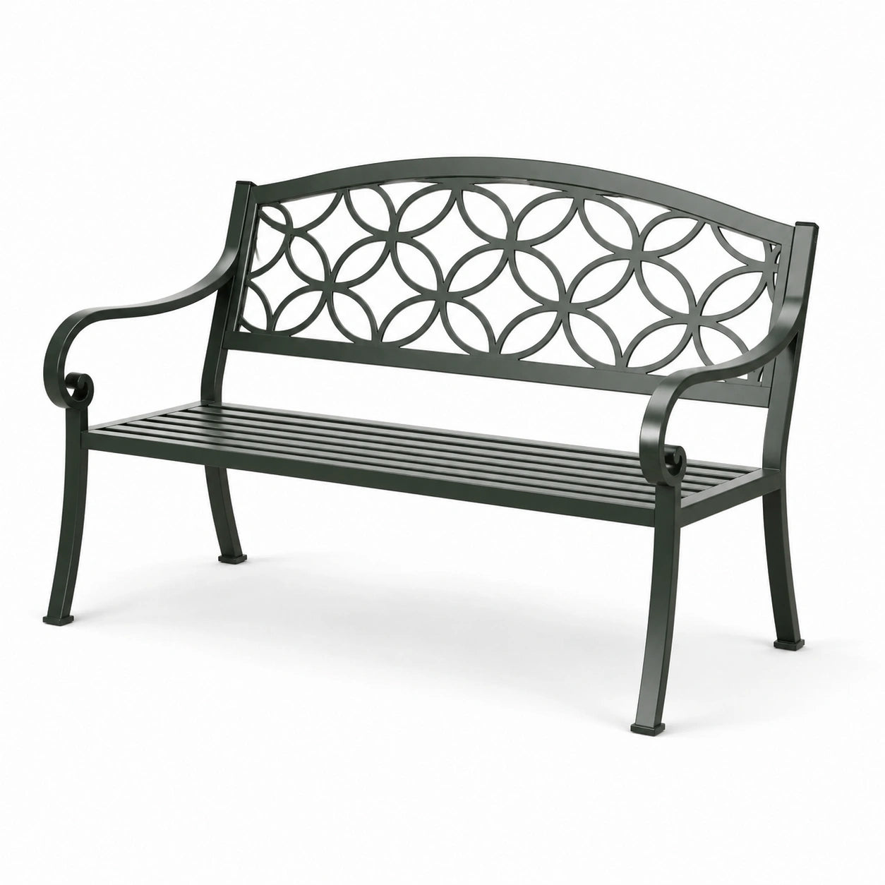 Banc en métal noir 126 cm extérieur