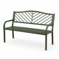 Banc de jardin en métal vert