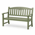 Banc de jardin en bois vert avec accoudoirs 120x60x80 cm