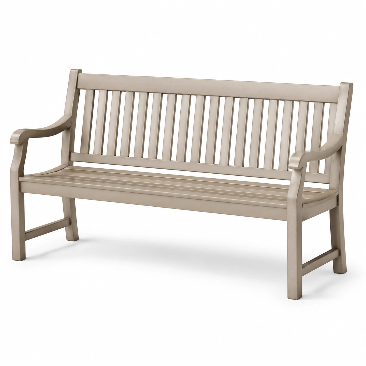 Banc de jardin en plastique HDPE beige 150 cm