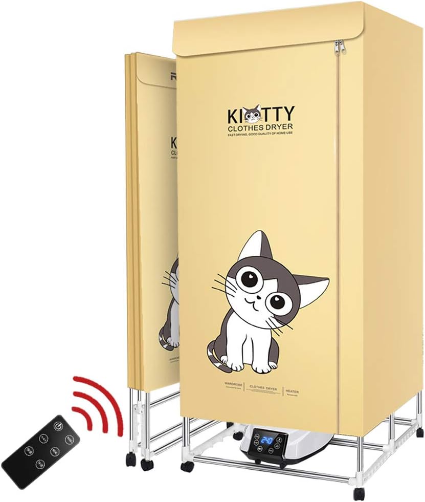 armoire DYTWXG, 85*50*170 cm, Blanc, Sèche-Linge Portable Sèche-Linge électrique d'intérieur, sèche-Linge, à air Chaud Pliable