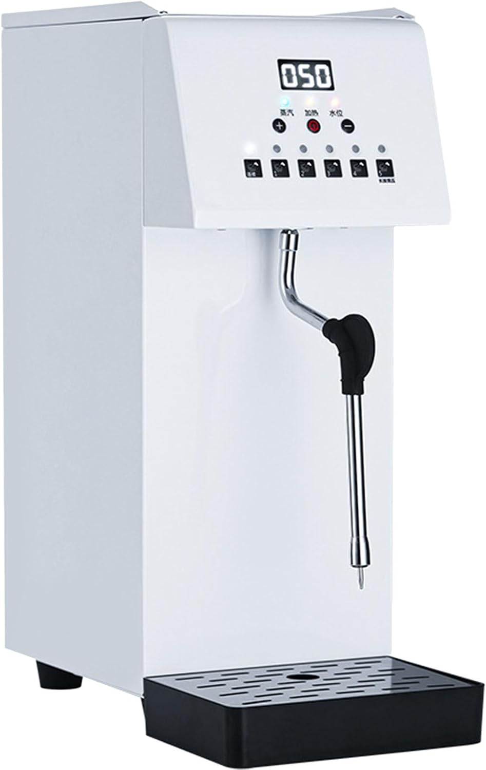 AYCDL Mousseurs à lait automatiques, 2500 W, 6 L, Noir, Mousseur À Lait Et Cuiseur Vapeur Professionnel avec Affichage LED