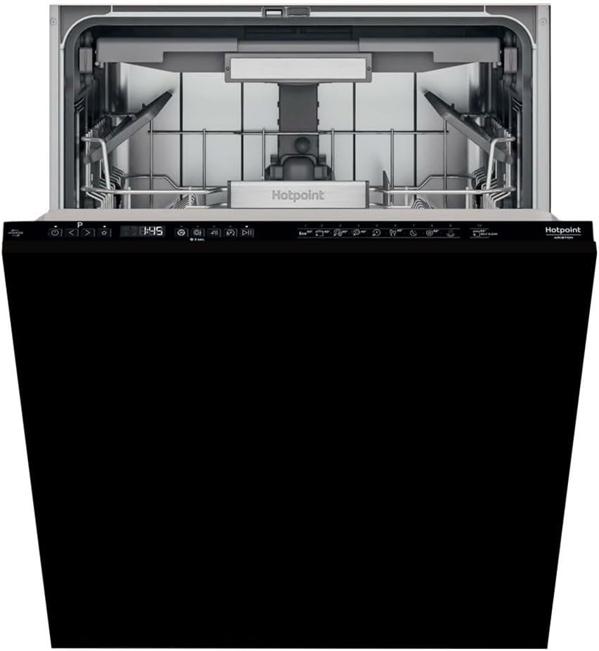 Hotpoint Lave-vaisselles standards, 60 cm, 39 dB, Blanc, - H7IHP40 L Lave-vaisselle Intégrable avec 15 Couverts - Zone Wash 3D