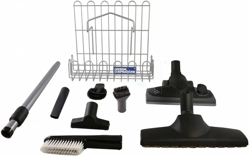 General d'Aspirazione Ensembles d'accessoires, Noir, 0301015 Kit complet accessoires aspiration centralisée [9 accessoires]