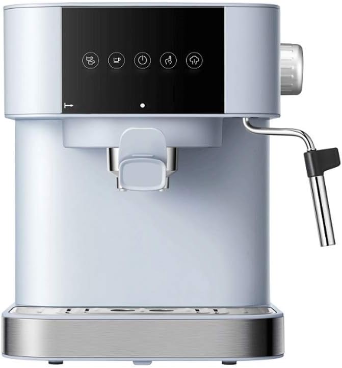 Machine machine à café, Argenté, à café expresso avec baguette mousseuse à lait, 15 bars en acier inoxydable