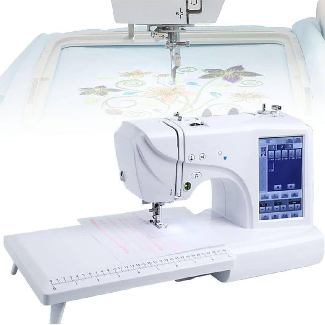 XDLYWUZIQ machine à coudre, 45 W, corps en alliage d'aluminium + structure en acier., Noir, Pour Broderie, Automatique