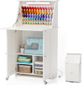 Crafit machine à coudre, Gris, Table à Coudre, Bureau pour avec lumières sous Armoire, Station de Charge, 65 bobines de Fils