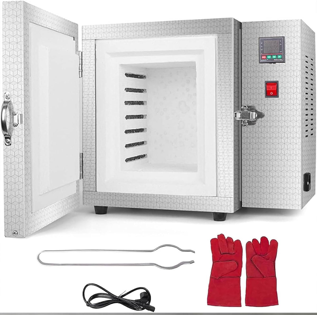 QITUJOUR Machine à fondre, 1500 W, Noir/Argenté, Four De Dégazage De Table, Modèle 2026, Four électrique Compact pour Laboratoire Fermé