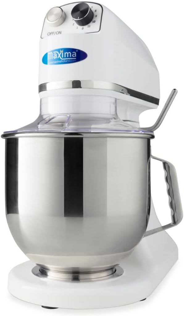 Maxima robot pâtissier, 7 L, 2 Kg, 7 litres, Blanc/Argenté