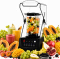 SHUMIAO blender, 2200 W, 000 TR/Min, Noir, à Boissons Commercial, 5 Programmes, Réduisez les réglages manuels avec ce mixeur professionnel