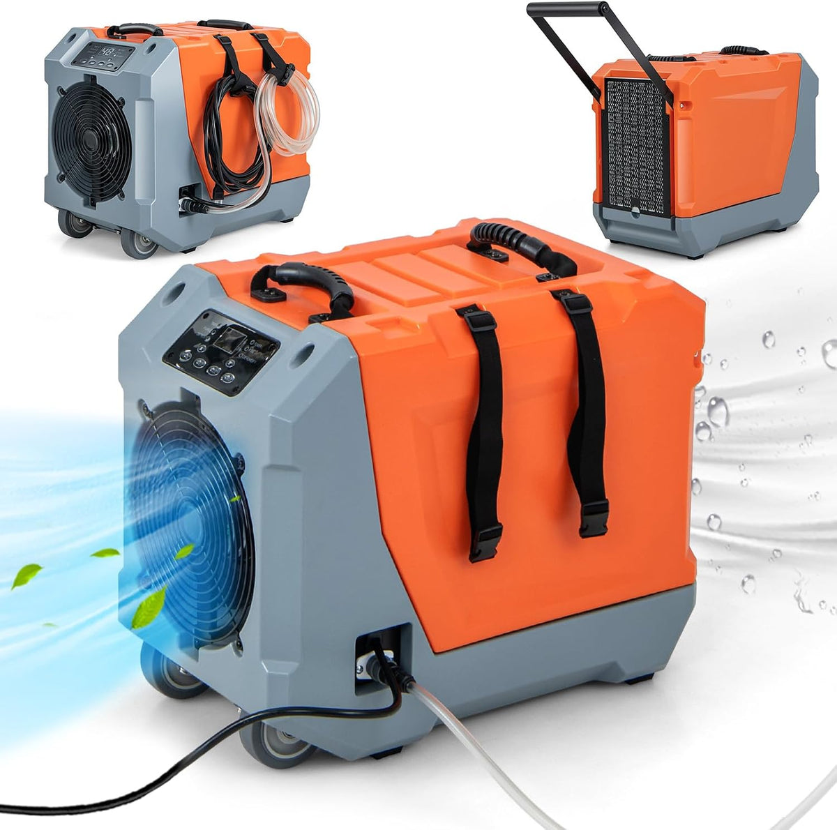 RELAX4LIFE déshumidificateur, 65 L, 355 m, Orange, Professionnel jusqu'à /J pour ³