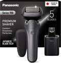 Panasonic Rasoirs à grille, Noir, ES-L580 Series 900 Rasoir Électrique 5 Lames pour Homme, Station de Nettoyage