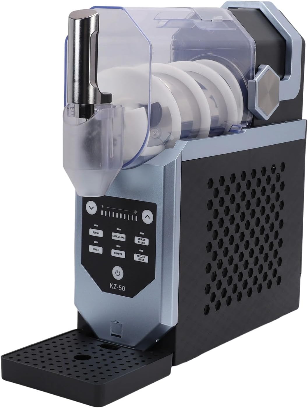 FTVOGUE sorbetière, 1,8 L, 240 W, Noir, Machine à Glace Molle 5 Préréglages, Autonettoyante, Congélation Rapide pour Granités