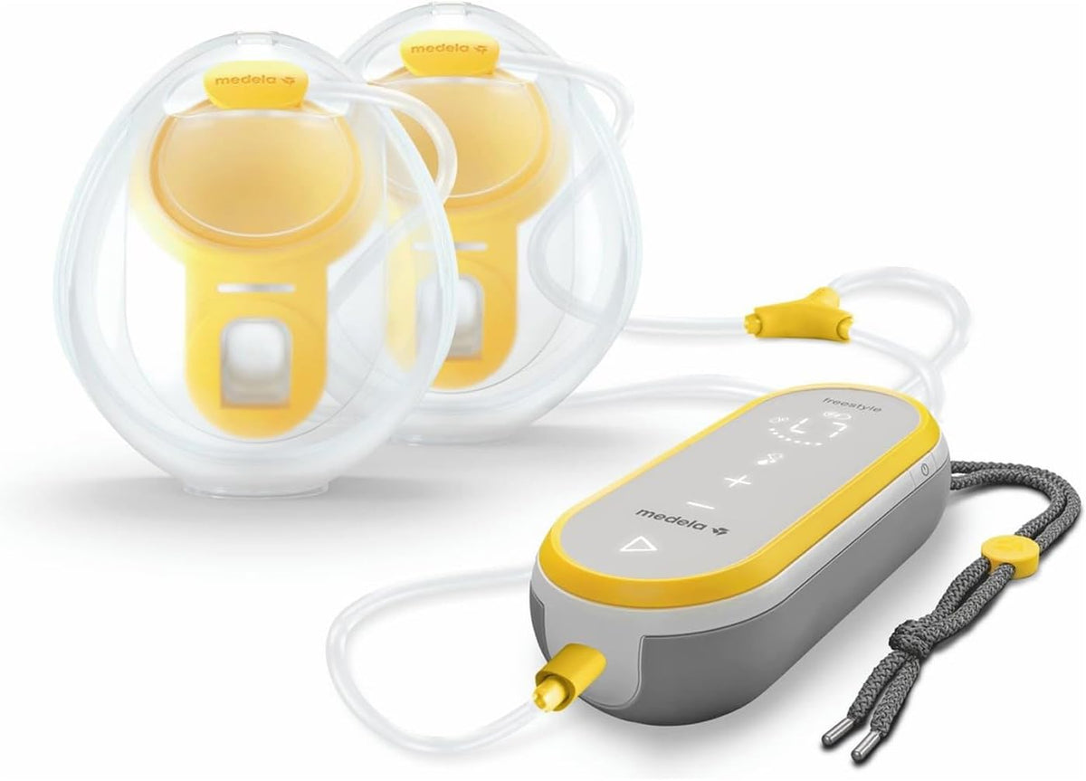 Medela Tire-laits, Gris, 3 parties à nettoyer, rechargeable, collecteurs adaptables au soutien-gorge d'allaitement