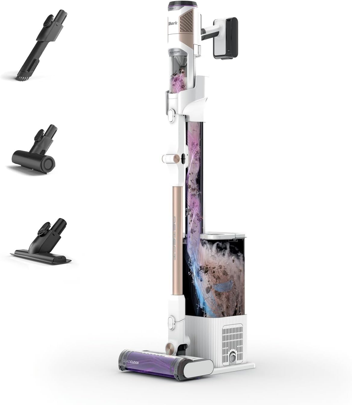 Shark Aspirateurs balais et balais électriques, 2 l, Noir, Aspirateur sans Fil autonomie 60min, Detect Clean&Empty IW3612EU