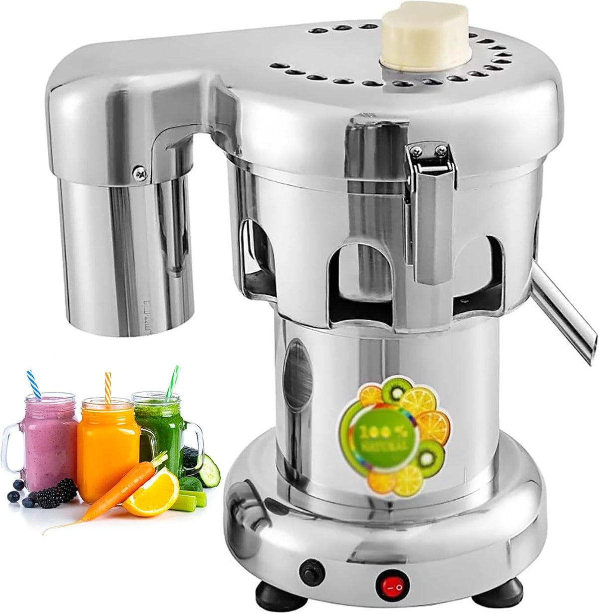 KVTUYC centrifugeuse, 25 x 40 x 35 cm, 370 W, 110 V, 220-240 V, Noir, Extracteur de fruits et légumes haute performance