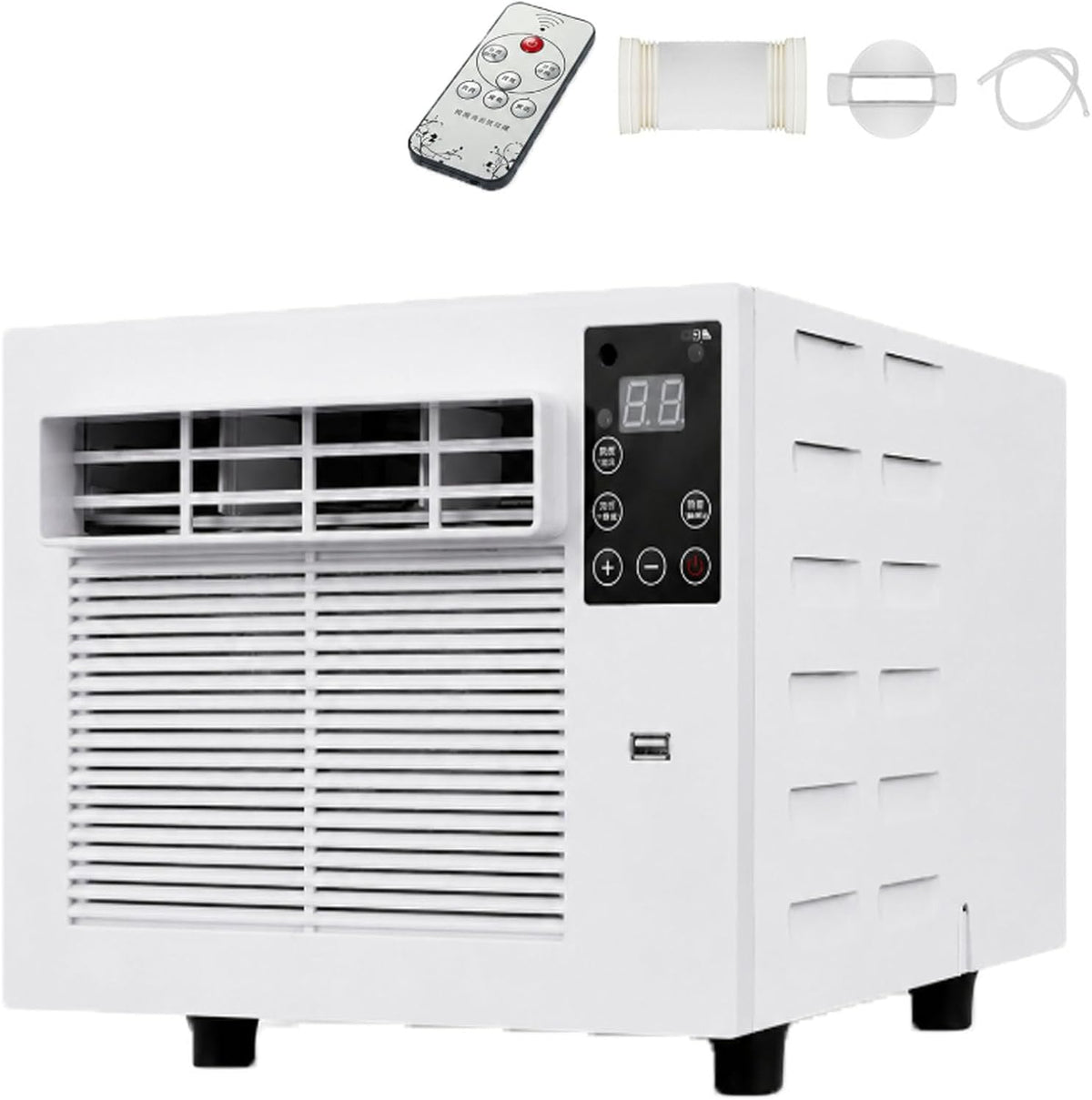 Climatiseur climatiseur portable, 460 x 285 x 230 mm, 280 W, 45 dB, 1876 BTU, Blanc, Portable pour Tente, déshumidification