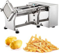 JMOZHCD trancheuse électrique, 21*23*48CM, Préparez 12 frites longues à la fois, acier inoxydable + alliage de zinc., Noir