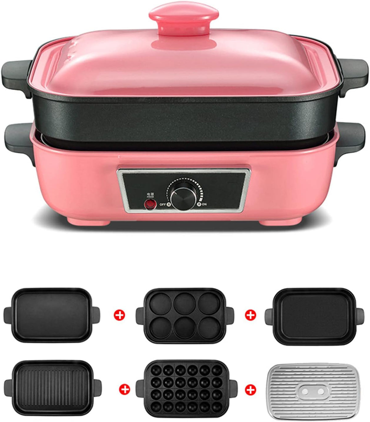 Commercial Grills électriques, Noir, Barbecue Coréen, Revêtement Antiadhésif Multi Plate Set