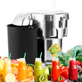 NYANS centrifugeuse, B2000, 370 W, 550 W, Argenté, Extracteur De Jus Professionnel, Électrique En Acier Inoxydable / pour Fruits Et Légumes