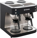 GastroHero machine à café, 2x 2, Noir, filtre ECO litres incl. 2 verseuses en verre, 200 tasses/h, professionnelle grand modèle