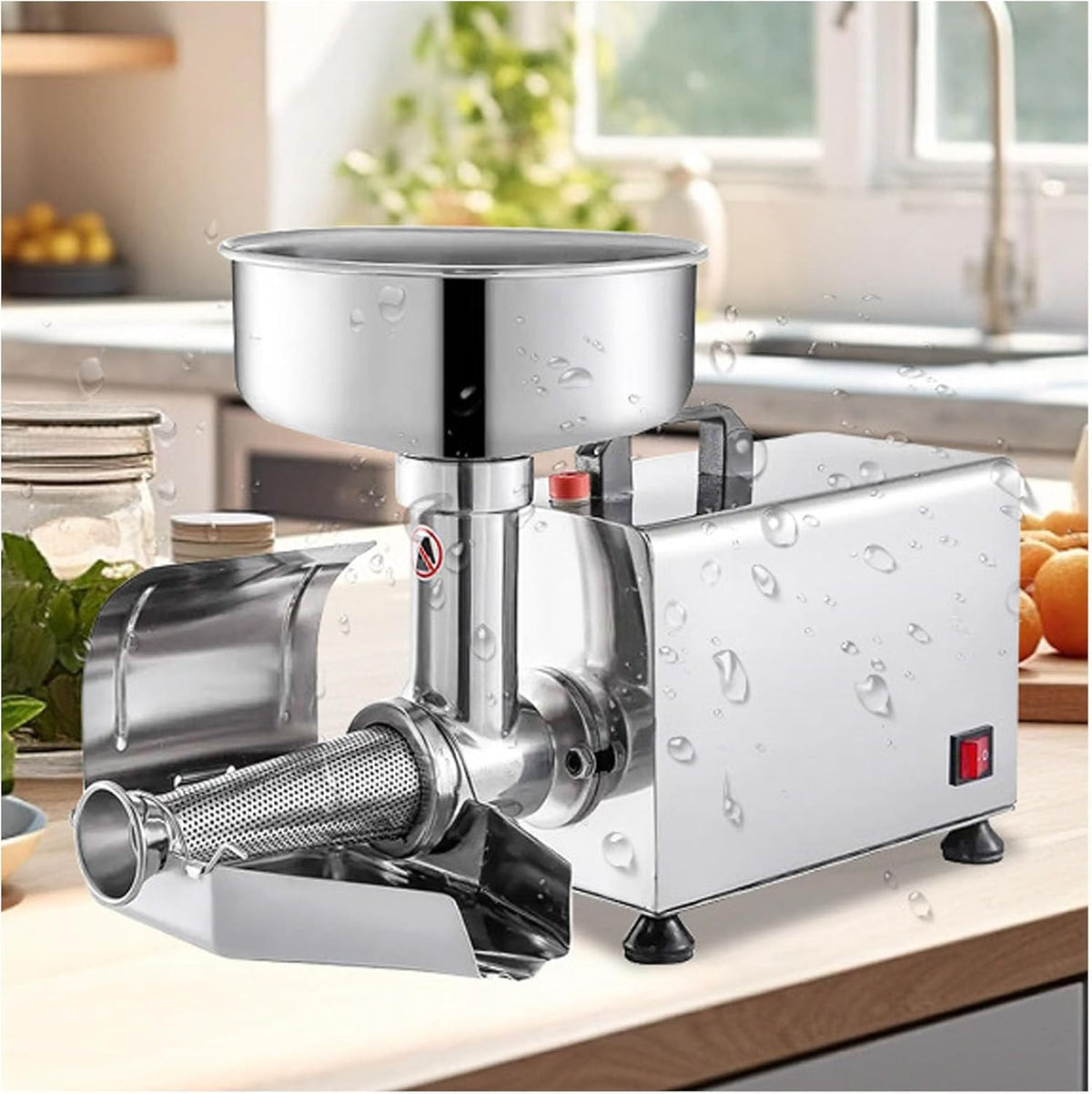 UPLTOE Huiliers et vinaigriers, 53 x 25 x 33 cm, 70-150 kg, 450 W, 110 V/220 V, 150 Kg, Acier inoxydable, Noir, Machine pour Confiture