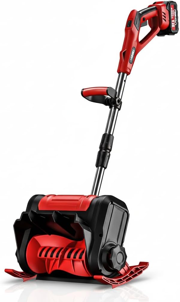 LADECNERHT fraise à neige, 1200 W, 21 V, 30 Cm, 3 Ah, 8 M, Noir, Pelle à Neige sans Fil, Souffleuse à Neige sans Fil
