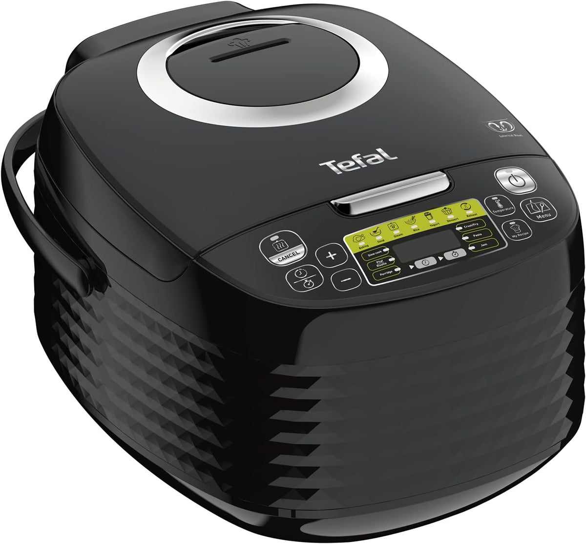 Tefal Multicuiseurs, 5 L, 5 l, Noir/Argenté, SpheriCook RK745840 Multicooker, / Black Multicuiseur, Acier Inoxydable