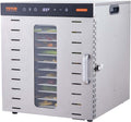 VEVOR déshydrateur alimentaire, 1000 W, 220 V/50 Hz, 1 kW, Acier Inoxydable, Argenté