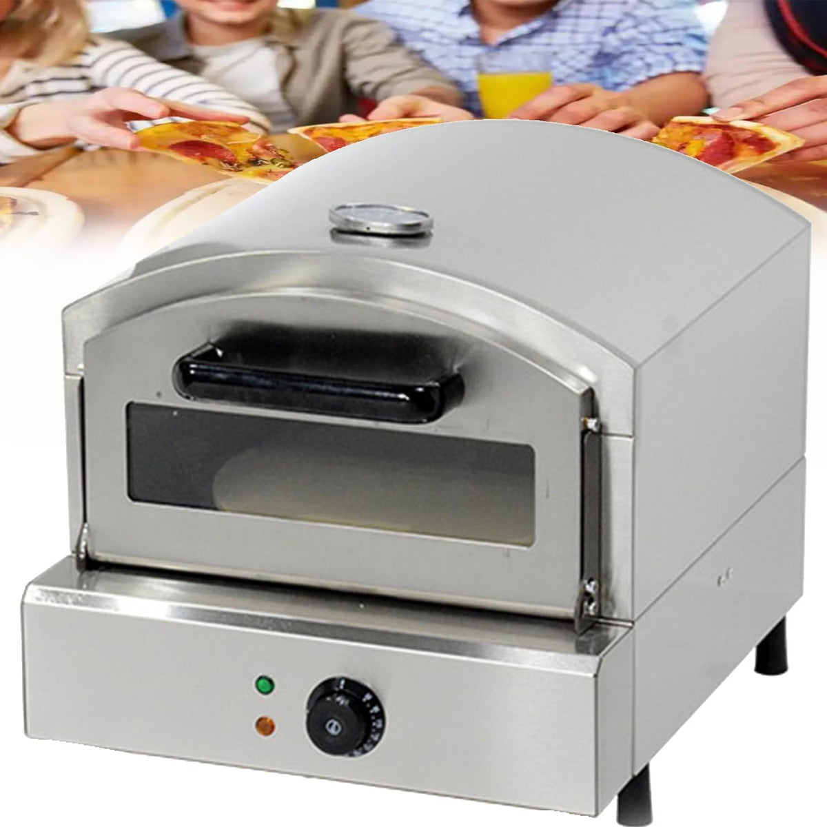 XSDAJSD four à pizza, acier inoxydable, Argenté, électrique de comptoir pour l'intérieur, four grille-pain à tiroir en acier inoxydable