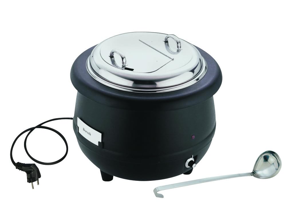 APS Marmites, 10 litres, 450 W, 40 cm, 37 cm, Argenté, 11910 Marmite électrique, aluminium, insert amovible en acier inoxydable