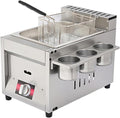 Friteuse Friteuses, Argenté, à gaz de comptoir, corps en acier inoxydable, plusieurs options de réservoir