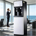 Fontaine fontaine à eau, Noir, A Eau Unité Raccordée Au Réseau d'eau, Distributeur Eau avec Témoin De Sécurité en Cas De Manque d'eau