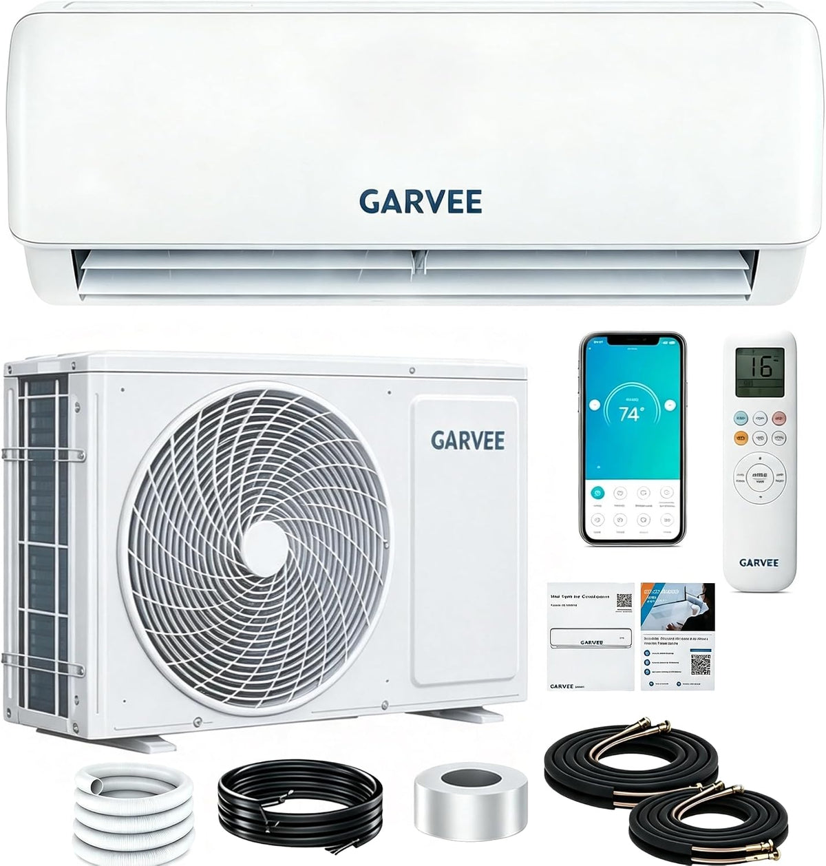Climatiseurs split RBFGYIOP, 12000 BTU, 3.5KW, Blanc, Climatiseur Split Reversible, Climatiseur Mural, Refroidissement A++/Chauffage A++