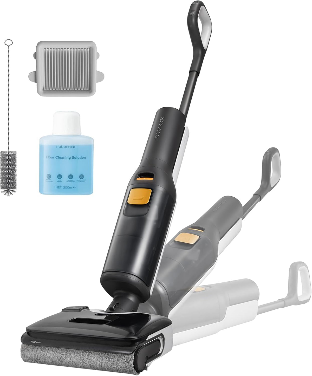 roborock aspirateur eau et poussière, Noir, F25 BX Aspirateur Laveur Senza Fili 20 000 Pa, Autonettoyage à Haute température de 90 °C