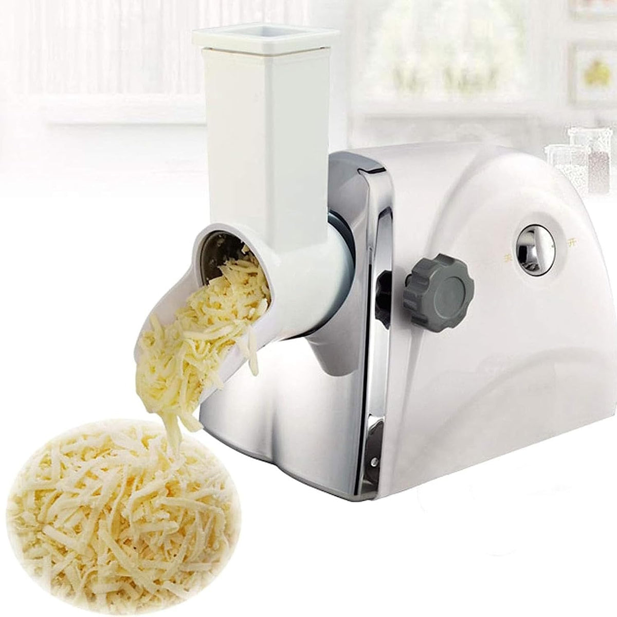 Râpe Râpes à fromage électriques, 300 W, 30 kg, Noir, à fromage électrique commerciale, tiges de presse et grattoirs