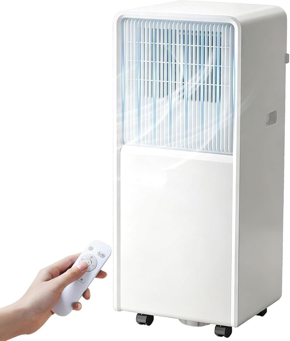 climatiseur portable LCAIHONG, 285*335*698 mm, 14000 BTU froid, 9000 BTU chaud, 220 V/50Hz, 14000 BTU, 35 m, ABS, Blanc