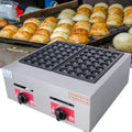XSDAJSD XSDAJSD, Acier inoxydable, Noir, Machine à takoyaki Commerciale 56 Trous, Appareil à takoyaki antiadhésif à gaz