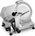 VEVOR trancheuse électrique, 400 W, 15 mm, 300 mm, Argenté, Trancheuse à Jambon Épaisseur de Coupe Réglable 0