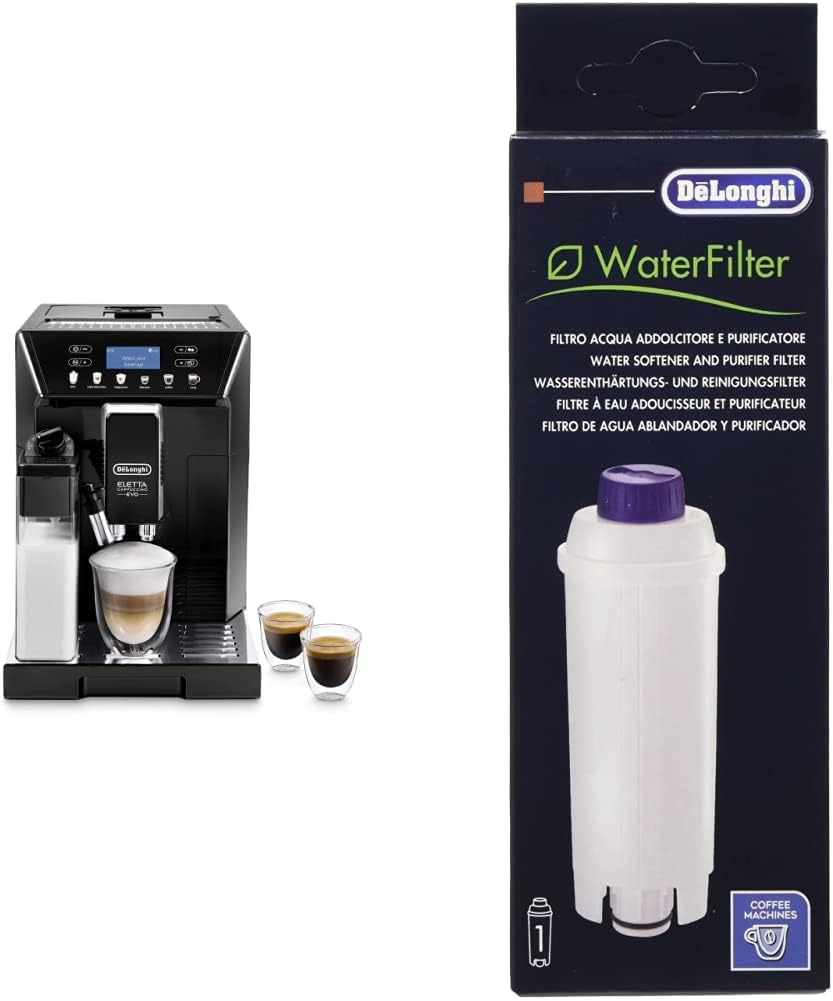 De'Longhi machine à café, Noir, Eletta Evo ECAM 46.860.B automatique avec système de lait, cappuccino et expresso sur simple pression d'un bouton