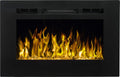 Classic Fire cheminée électrique, Noir, Mur LED et encastrée MAJESTIC 26 - trois foyers remplaçables inclus!