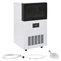 Machine Machines à glaçons, 36 x 34,5 x 63 cm (L x l x H), 220-240 V~, 50 Hz, 45 kg, acier inoxydable, argenté, a Glaçons Noir /24h 36 Glaçons