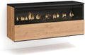 Skraut Home cheminée électrique, 102 cm de large, 21 cm de haut., 34w., 102x45x35 cm, Noir, Effet Flamme, 1 Ouverture