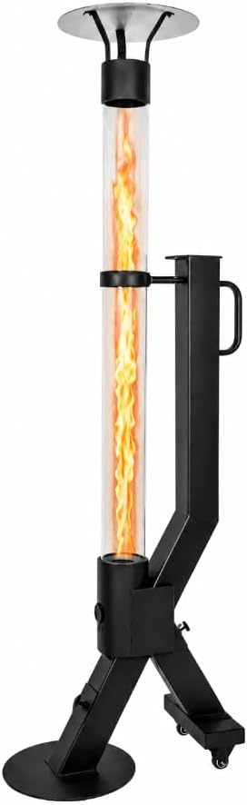 WARMATEK Chauffage aux granulés, 5000 W, 2,8 kg, Transparent, Patio + Poêle à granulés Premium pour terrasse
