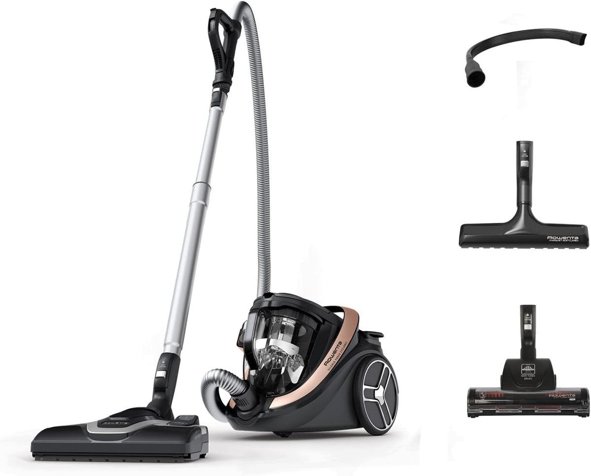 Rowenta Aspirateurs traîneaux, 2,5 L, 59 dB, 12 m, Vert/Noir, Green Force Cyclonic Effitech - Aspirateur sans Sac - - Noir