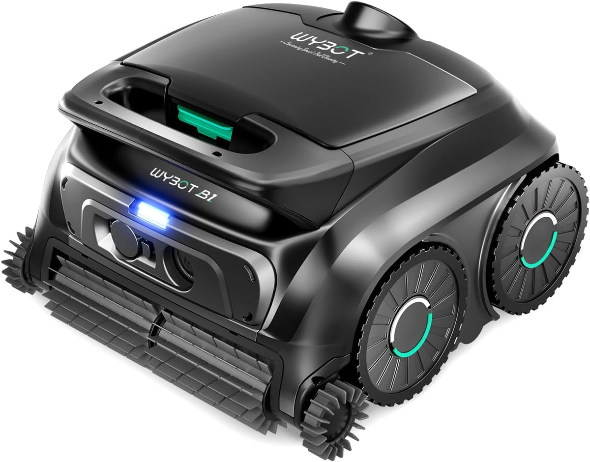 WYBOT Systèmes de nettoyage automatique, Noir, B1 Robot de Piscine sans Fil Fond Et Parois 120 Min d'Autonomie