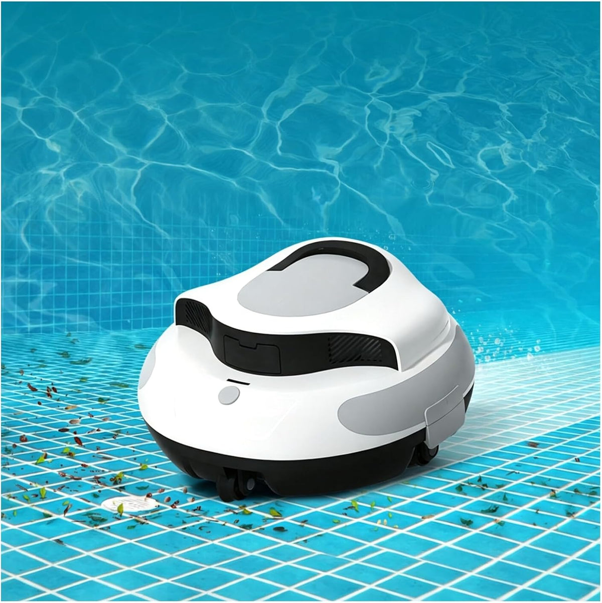UPLTOE Systèmes de nettoyage automatique, 32,4 × 32,1 × 17,1 cm / 12,75 × 12,6 × 6,7 po, 3 m, Noir, Robot Nettoyeur de Piscine sans Fil