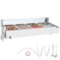 VEVOR Chauffe-plats, 8 x 8 QT / 7 x 7,6 L, 1700 W, 7,6 L, Argenté, Chauffe-Plat Buffet à 8 Bacs, Bain-Marie Électrique