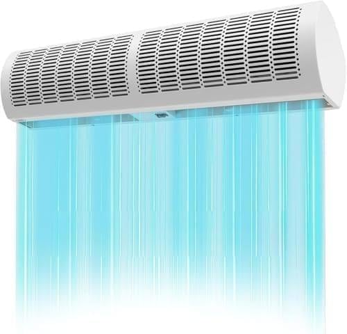 XDLYWUZIQ Ventilateurs muraux, 80/100/120/135/180 W., 50 ~ 56 dB., 13 m, 120CM, coque en métal laqué, roue à vent en plastique PBT., Blanc