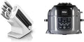 Shark friteuse à air chaud, 6 L, Argenté, Bloc-couteaux Ninja Foodi StaySharp avec Affûteur, 6 Pièces Aiguisés